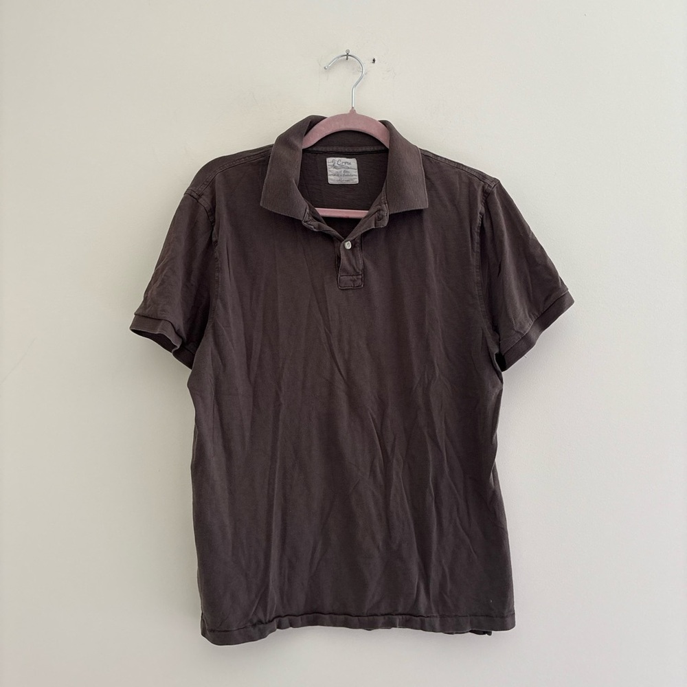 J. Crew Brown Polo Shirt Classic Cotton Design